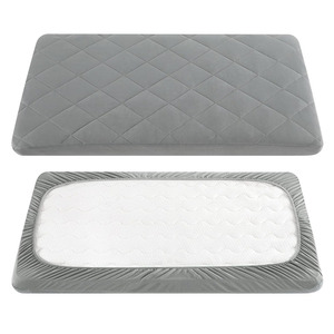 Paquete de sábanas de juego, funda de <span class=keywords><strong>cuna</strong></span> acolchada suave, <span class=keywords><strong>Protector</strong></span> de colchón, sábanas gruesas de bolsillo profundo, almohadilla de colchón esponjosa transpirable, funda de cama - Product Image 1