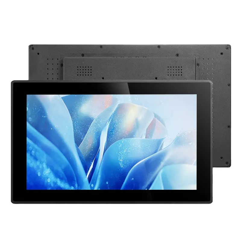 OEM ODM 15.6 inch 1920*1080 VESA panel mount lcd display pure flat waterproof industrial touch screen Monitor with HD-MI VGA