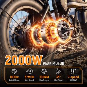 Qlife <span class=keywords><strong>Spark</strong></span> Plus, Envío Gratuito en EE. UU., Bicicleta Eléctrica Híbrida de Montaña, 52V 20Ah, Pico de 2000W - Product Image 2