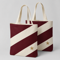 Sacs textiles pliables « Joyeux Noël » en fibres recyclées, disponibles en stock et personnalisables, pour le rangement en magasin de proximité