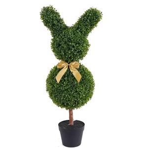 Ventes directes <span class=keywords><strong>d</strong></span>'usine de Best-seller Arbre Artificiel Buis Herbe Animaux Créatifs Lapin Paysage Maison Salon Ornements - Product Image 2