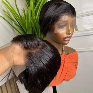 Perruque courte bouclée en dentelle sans colle, coupe pixie, perruque en dentelle pas chère sans colle, boucles pixie pour femmes noires, boutique en ligne <span class=keywords><strong>Aliexpress</strong></span> - Product Image 4