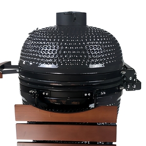 Kimstone Cerámica para Exteriores, Parrilla Redonda de Carbón, <span class=keywords><strong>Kamado</strong></span> <span class=keywords><strong>Joe</strong></span>, Ahumador de Barbacoa Portátil Ajustable para Fiestas, Uso Doméstico, 21 Pulgadas - Product Image 6