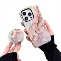 Coque de téléphone portable hybride double couche 2-en-1 personnalisée à motif marbre populaire pour iPhone 8 X Xr Xs 11 12 13 14 15 16 17 Pro Max