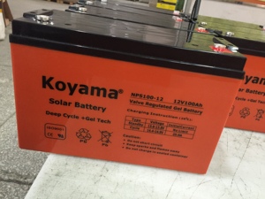 100AH 12V jel akü depolama güneş pilleri derin döngüsü - Product Image 2