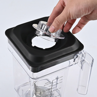 Mixeur Commercial Économique 1500ML à Faible Bruit, Coque ABS, Couvercle Transparent Silencieux, Machine à Thé Glacé et Lait pour Cantine