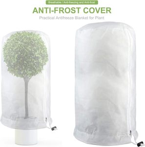 Housse de protection contre le gel, résistante aux déchirures, housse de protection pour plantes réutilisable avec cordon de serrage, beige - Product Image 4