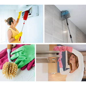 Trọng lượng nhẹ thép không gỉ <span class=keywords><strong>Telescopic</strong></span> mở rộng cực Slit bụi làm sạch Khăn lau bụi Kính thiên văn Rod - Product Image 6