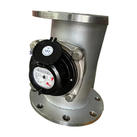 Meter Air Mekanik Woltman Baja Tahan Karat Kaliber Besar DN150 Grosir yang Dapat Dilepas