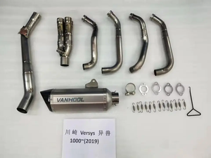 Titane acier inoxydable moto système d'échappement silencieux d'échappement tuyau d'échappement pour <span class=keywords><strong>Kawasaki</strong></span> Versys <span class=keywords><strong>1000</strong></span> <span class=keywords><strong>2019</strong></span> - Product Image 3