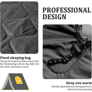 HOMFUL ถุงนอนแคมป์ปิ้งขนาดกะทัดรัดสำหรับผู้ใหญ่,ถุงนอนพกพาสะดวกน้ำหนักเบาพิเศษสำหรับผู้ใหญ่3ฤดู - Product Image 6