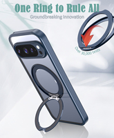 Coque de chargeur sans fil pour Google Pixel 10/9A/9 Pro XL avec support TPU + PC + Metal Armor Design Waterproof Mobile Phone Case