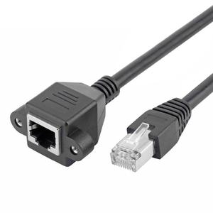 <span class=keywords><strong>RJ45</strong></span> Mâle à Femelle Montage Sur Panneau Câble Ethernet Réseau Cat5e Patch D'extension de Câble <span class=keywords><strong>RJ45</strong></span> Cordons Blindé - Product Image 1