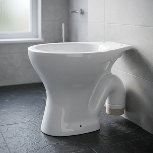 ชุดสุขภัณฑ์แบบชิ้นเดียว EWC European Water Closet สีดำด้าน เซรามิก ระบบดูดน้ำแบบดับเบิ้ลไซฟอน แบบ S-Trap ติดตั้งบนพื้น - Product Image 4
