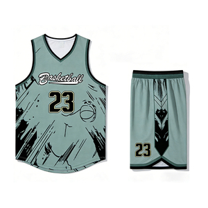Équipement de basketball professionnel imprimé pour intérieur et extérieur, 100 % polyester respirant, ensemble complet anti-humidité pour l'entraînement - Product Image 1
