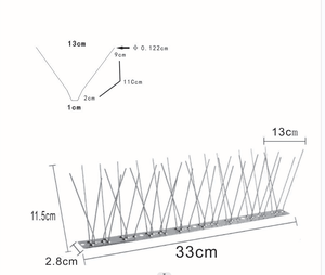 Qiao Liang Hot Sale Hek Anti Vogel Doorn Voor Duiven Kleine Vogels Basis 304 Roestvrij Staal Vogel Spikes - Product Image 2