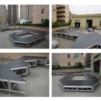 Système de scène modulaire antidérapante en aluminium pour concerts, événements, DJ, location en intérieur, spectacle commercial