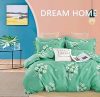 Ensemble de draps plats en microfibre Queen avec un design élégant, ventes chaudes, garnissage en soie