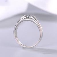 Bague en argent avec sertissage personnalisé et zircon plaqué platine, bijoux de mariage pour collections de marques de mariée de boutiques