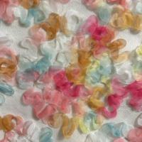 Warna-warni mewah 3d bunga bordir kain desain untuk pakaian bahan