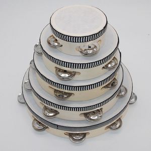 Tambourin en bois de 4 pouces de haute qualité, faible MOQ, prix attractif, son clair, instrument de percussion, cadeau musical - Product Image 2