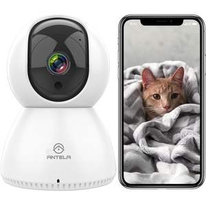 Telecamera di Sicurezza PTZ da Interno Antela 1080p Full HD Wi-Fi 2.4GHz 5GHz con Visione Notturna e Rilevamento Movimento per Monitoraggio Animali Domestici - Product Image 1