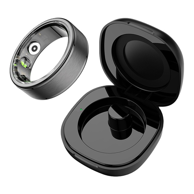 2024 Waterproof Smart Rings Health Tracker Sleep Monitor Heart Rate Blood Pressure Fitness App Control for Men Women SmartRing
