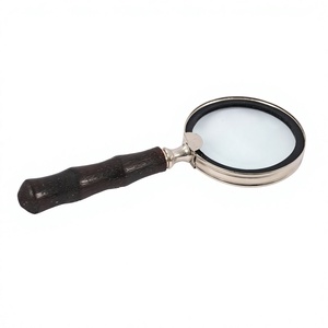 Nautical Magnifying Glass Lightweight Vintage Magnifier Decorative <b>Object</b> Vintage Magnifying Glass Wood Handle Office Supplies - Product Image 1