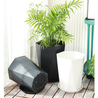 Grand pot de fleur en losange vert en plastique de style européen jardinière de conception simple pour bureau de salon