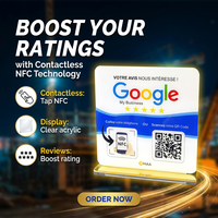 Support de carte NFC personnalisé en acrylique, époxy, PVC, bois, avec puce NTAG213 13,56 MHz pour Google Reviews, Instagram, TripAdvisor, Facebook