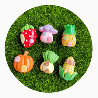 Fruit House Kawaii Charms Harsen Platte Achterkant Cabochons voor Fantasie DIY Knutsels, Slime Charms, Sleutelhanger Hangertjes, Telefoonhoesje Charms