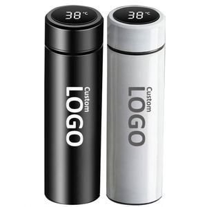 Botellas de Agua Inteligentes con Pantalla de Temperatura, Termos de Gimnasio de Acero Inoxidable de 500 ml con Doble Pared Aislada y Logotipo Personalizado - Product Image 1