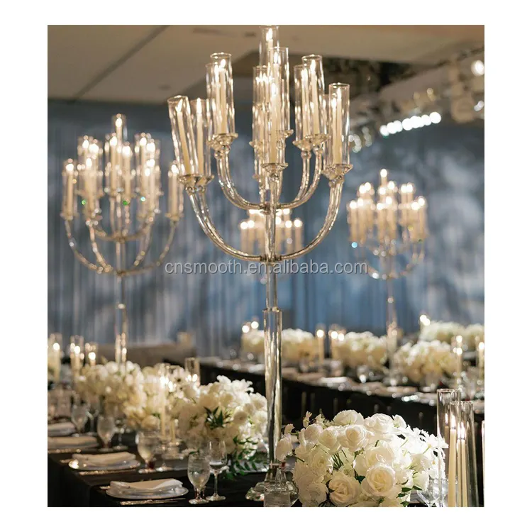 Wedding Table Centerpiece Tall Crystal Candle Holder Candelabra 13arms Crystal Candelabra Candlestick 5ft