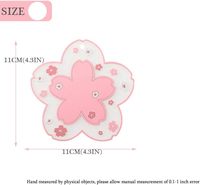 Sous-verre antidérapant motif fleurs roses pour tasse à thé, bol, tapis de table, décoration de bureau, accessoires Kawaii (petit format)