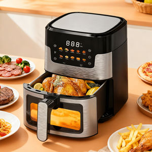 Friteuse à air visuelle multifonctionnelle intelligente de conception carrée moderne pour la maison, machine à frites électrique KA36002 - Product Image 1