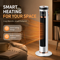 Chauffage vertical électrique à commande vocale PTC, humidificateur, économie d'énergie, chauffage rapide, couverture 11-20m²