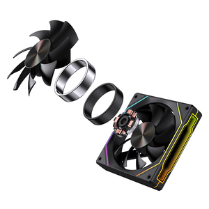 Lovingcool 2025 Nuevo estilo 120mm ARGB LED Ventiladores 4pin 12V PWM <span class=keywords><strong>CPU</strong></span> Refrigeración OEM PC Cooler para computadoras de juegos Disipador de calor de plástico 3pin - Product Image 2