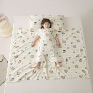 Nueva Manta Multifuncional de Verano para Bebé 2026, Tipo Saco de Dormir Anti-patadas, 100% Algodón Gasa, Protección Abdominal - Product Image 3