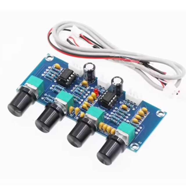 XH-M164 NE5532 Stereo Pre-amp Preamplifier Tone Board Audio 4 Channels Amplifier Module 4CH Control Circuit Telephone Preamp