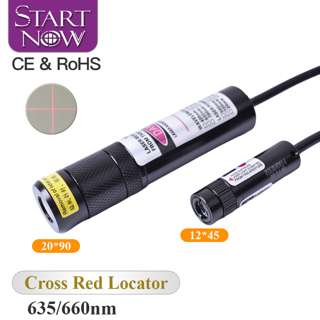 Light Red Cross Locator 660nm 100mw Laser Diode Module Focusable Beam Cross Laser Positioner for Woodworking Embroidery Machine