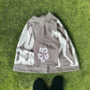 Camiseta de gran tamaño lavada con ácido vintage pesado hip hop de algodón de alta calidad con logotipo impreso personalizado del fabricante para hombre - Product Image 3