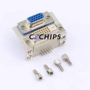 HYCW49-DVI39-158B D-Sub/VGA Connector Bent Lead Through Hole Connector High Density D-Sub Female 39P Right Angle Insert - Product Image 1