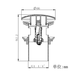 Déchets en laiton pour lavabo <span class=keywords><strong>1</strong></span> <span class=keywords><strong>1</strong></span>/4 ''avec débordement <span class=keywords><strong>clic</strong></span>-<span class=keywords><strong>clac</strong></span> - Product Image 5