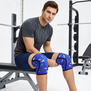 Genouillères de musculation épaisses et respirantes en néoprène polyester élastique à prix abordable, antidérapantes, pour une protection professionnelle - Product Image 1