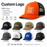 Casquette de baseball trucker personnalisée en cuir avec patch, dos en maille premium, logo cousu de haute qualité, casquette de sport pour hommes et femmes