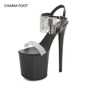 Zapatos de Plataforma Transparentes con Tacón Fino y Sexy para Mujer, Sandalias de Tacón Alto de 20 cm para Bodas de Verano - Product Image 2