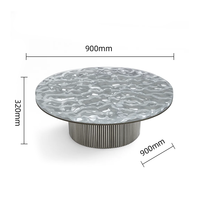 JingYue dessus de table élégant en résine transparente de luxe personnalisée meubles artisanaux pour espaces commerciaux hôtels salons