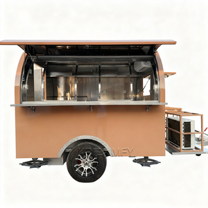 Restaurant Quality Commercial <b>BBQ</b> Burger Ice Cream Trailer Full Kitchen Fiberglass Construction <b>for</b> Outdoor Street Food Service - Product Image 5