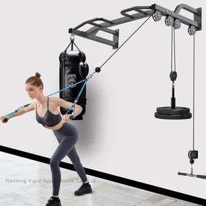 Professional Muscleup Training Heavy Duty Wall Mounted Doorway Pull Up Bar With Multifunction Cable Pulley System