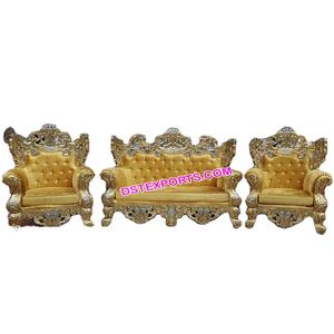 Diseño elegante de la boda conjunto de sofá real mira Metal de latón conjunto de sofá de Metal de latón tallado muebles sofá conjunto - Product Image 1